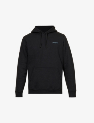 Shop Patagonia Mens Ink Black Fitz Roy Icon Uprisal Relaxed-fit Recycled-polyester And Recycled-cotton-bl