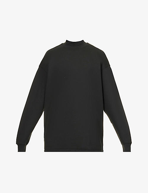 FOG X ESSENTIALS: Brand-print oversized cotton-blend sweatshirt