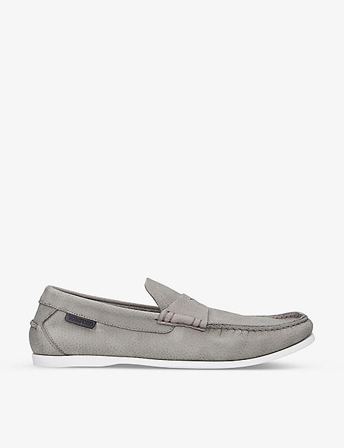 TOM FORD: Robin brand-tab leather boat shoes