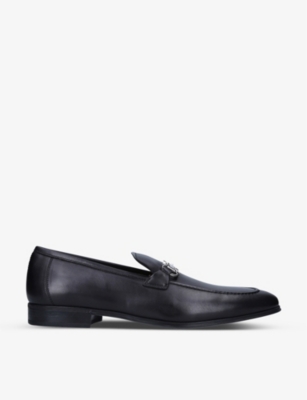 SALVATORE FERRAGAMO - Ramses Gancini-bit leather loafers  display picture 1