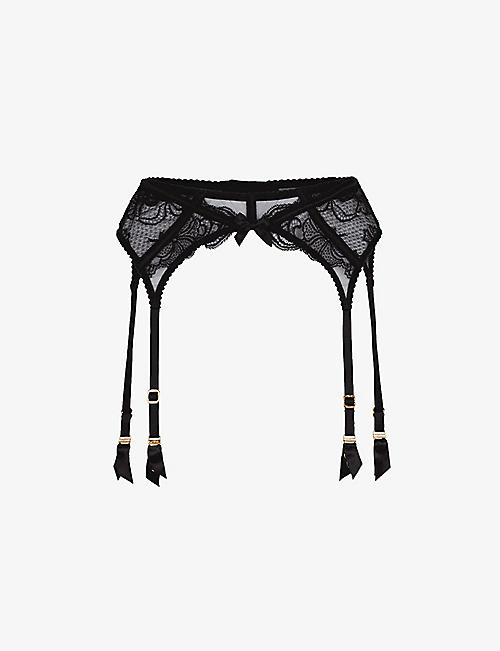 AGENT PROVOCATEUR: Rozlyn high-rise lace suspenders