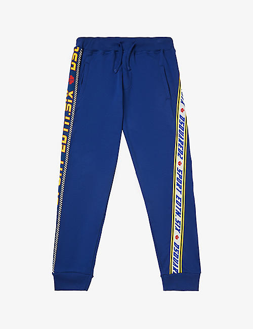 DSQUARED2: Logo-print graphic-tape jogging bottoms 12-16 years