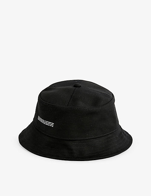 PANGAIA: Text-print organic-cotton bucket hat