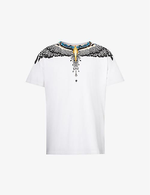 MARCELO BURLON: Grizzly Wings graphic-print relaxed-fit cotton T-shirt