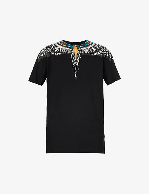 MARCELO BURLON: Frizzly Wings eagle-print cotton-jersey T-shirt