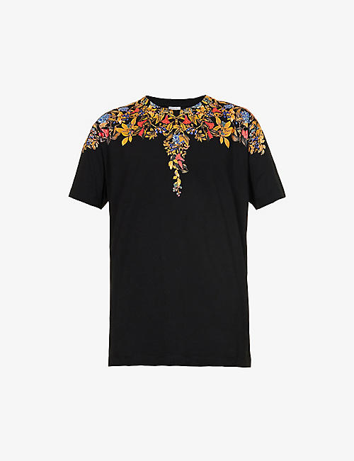 MARCELO BURLON: Floral Wings flower-print cotton-jersey T-shirt