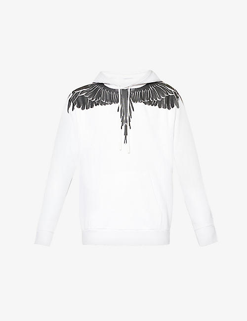 MARCELO BURLON: Icon Wings graphic-print cotton-jersey hoody