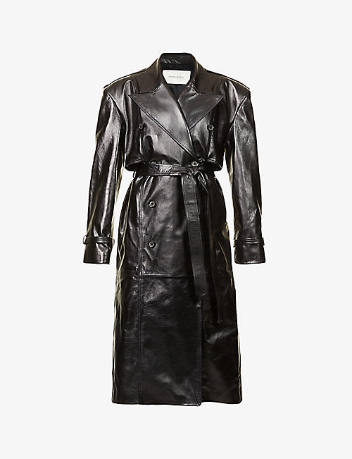 MAGDA BUTRYM: Double-breasted leather coat