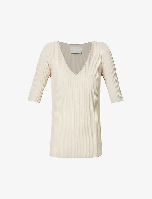 BY MALENE BIRGER: Ajunie V-neck knitted top