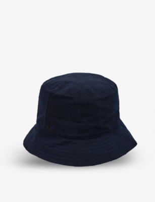Liam Gallagher X Snow Peak Brand-tab Cotton-blend Bucket Hat In Indigo ...