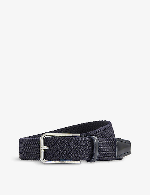 BOSS: Logo-embossed woven belt