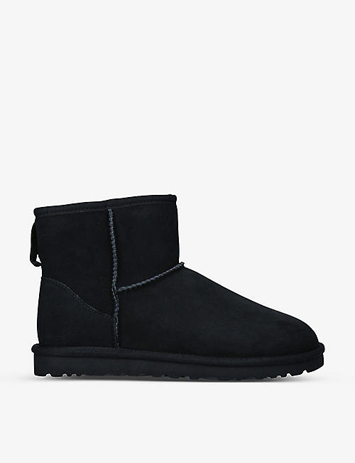 UGG: Classic Mini II suede and shearling boots
