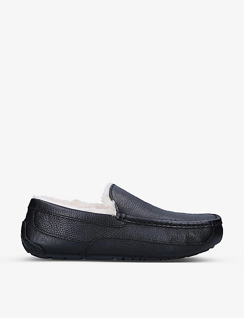 UGG: Ascot shearling-lined leather slippers