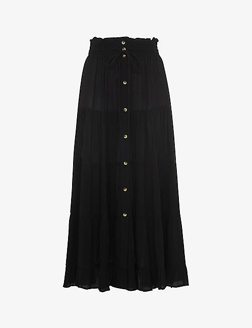 WHISTLES: Crinkled woven midi skirt