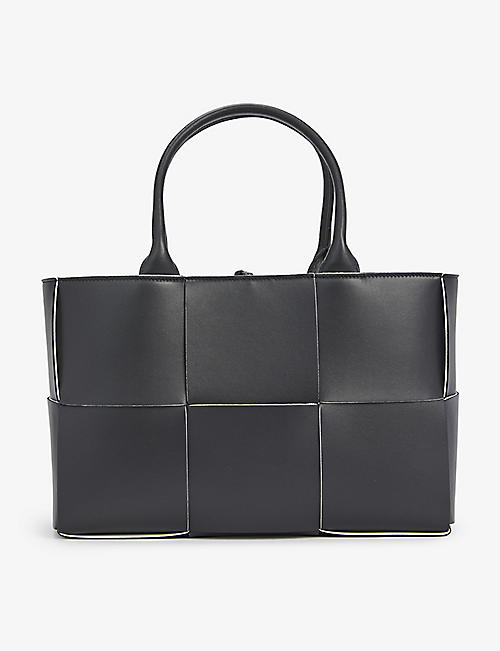 BOTTEGA VENETA: Arco small intrecciato leather tote bag
