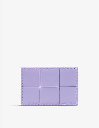BOTTEGA VENETA: Intrecciato-woven brand-debossed leather card holder