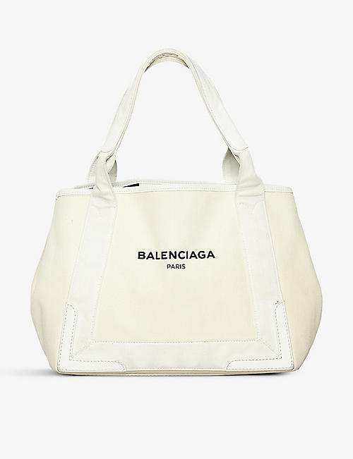 RESELLFRIDGES: Pre-loved Balenciaga Cabas leather and canvas tote