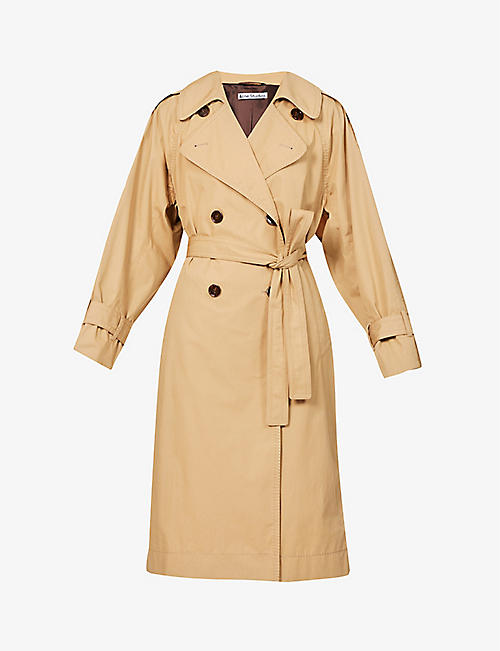 ACNE STUDIOS: Odande double-breasted cotton trench coat