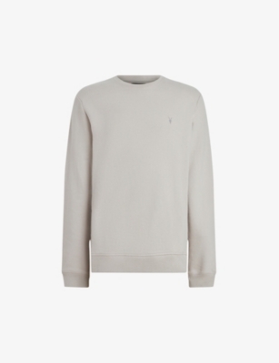 AllSaints Ramskull-embroidered Crewneck Cotton-jersey Jumper in