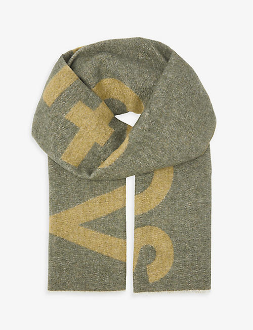 ACNE STUDIOS: Toronty logo-print wool-blend scarf