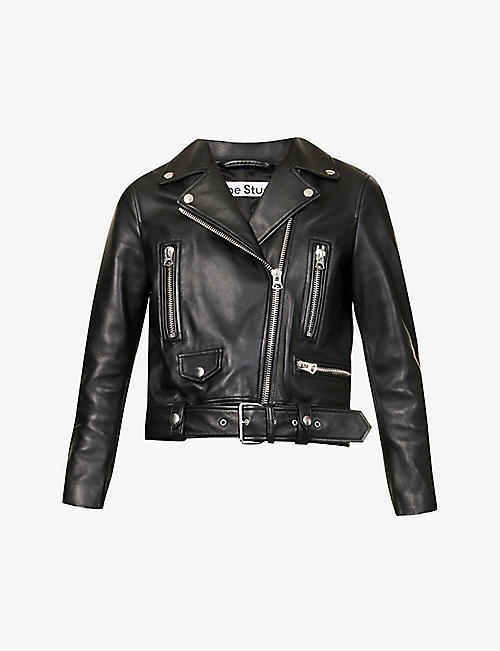 ACNE STUDIOS: Mock leather biker jacket