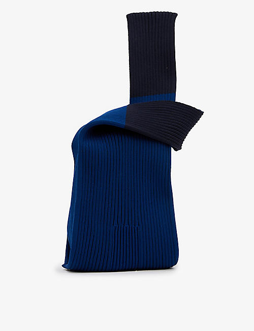 CFCL: Ribbed two-tone woven shoulder bag