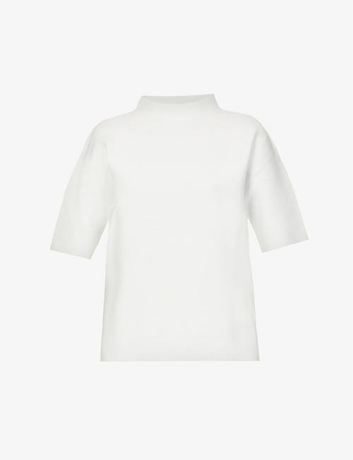 CFCL: Garter high-neck relaxed-fit knitted T-shirt