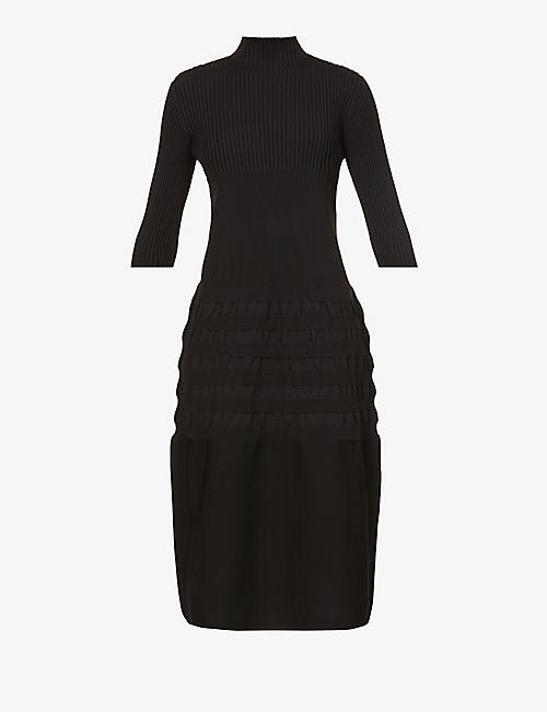 CFCL: Eolian slim-fit recycled-polyester knitted midi dress