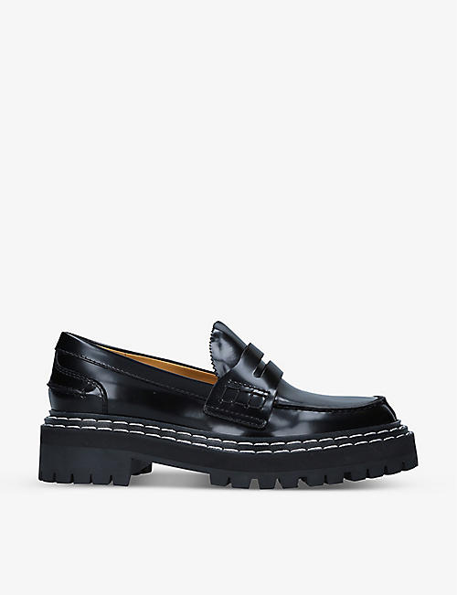 PROENZA SCHOULER: Lug-sole chunky leather loafers