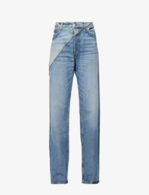 EB DENIM EB DENIM WOMEN'S HENDRIX + COBAIN GEMINI ZIP-EMBELLISHED STRAIGHT-LEG HIGH-RISE JEANS,58318363