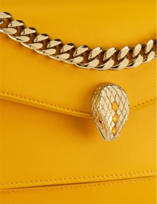 Bvlgari Leather Serpenti East-West Maxi Chain Shoulder Bag