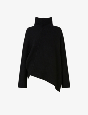 Allsaints Lock Mock Neck Sweater In Black