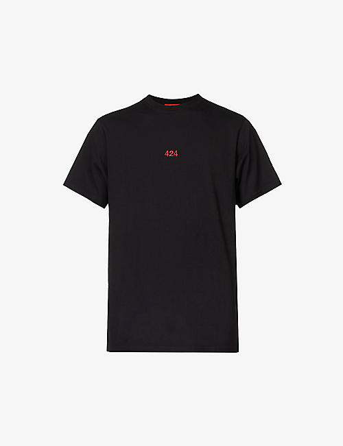 424: Logo-embroidered relaxed-fit cotton-jersey T-shirt