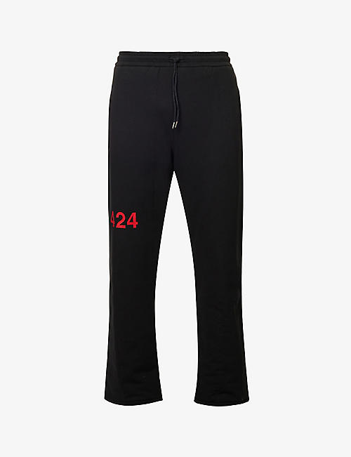 424: Logo-embroidered stretch-jersey jogging bottoms
