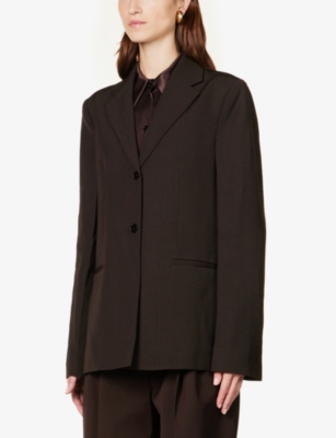 JIL SANDER Single-breasted notch-lapel crepe blazer