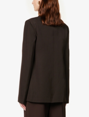 JIL SANDER Single-breasted notch-lapel crepe blazer