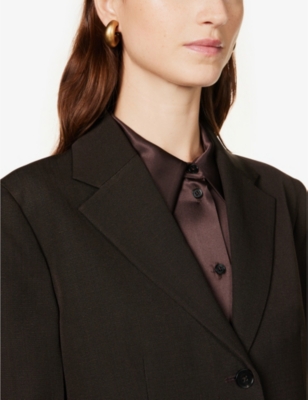 JIL SANDER Single-breasted notch-lapel crepe blazer