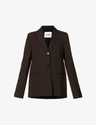 JIL SANDER Single-breasted notch-lapel crepe blazer