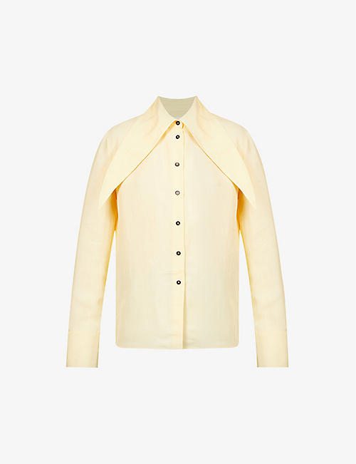 JIL SANDER: Relaxed-fit self-tie crepe blouse
