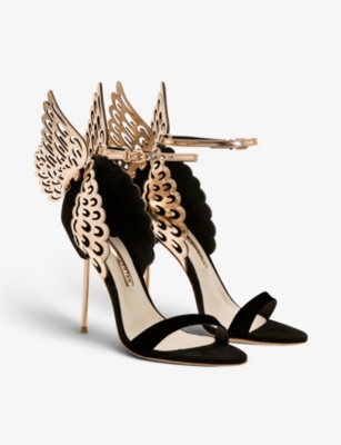 SOPHIA WEBSTER Evangeline suede heeled sandals