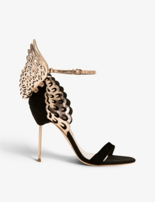 SOPHIA WEBSTER: Evangeline suede heeled sandals