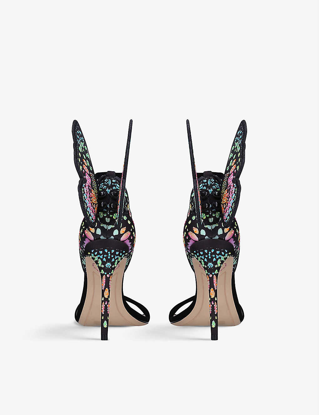 SOPHIA WEBSTER Chiara wing-embellished fabric heeled sandals