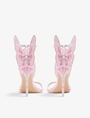 SOPHIA WEBSTER Chiara wing-embellished leather heeled sandals