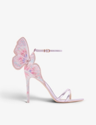 SOPHIA WEBSTER Chiara wing-embellished leather heeled sandals