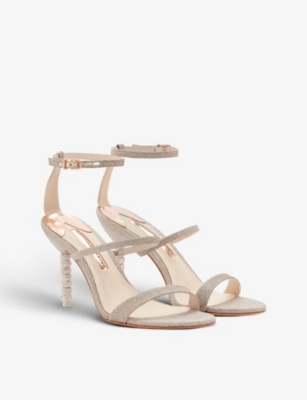 SOPHIA WEBSTER Rosalind crystal-embellished glitter heeled sandals