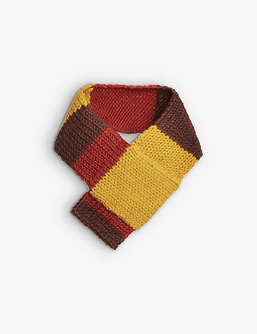 LISH: Smithy small striped wool dog scarf