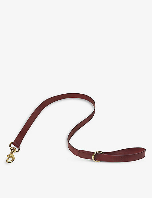 LISH: Coopers logo-debossed small leather dog lead