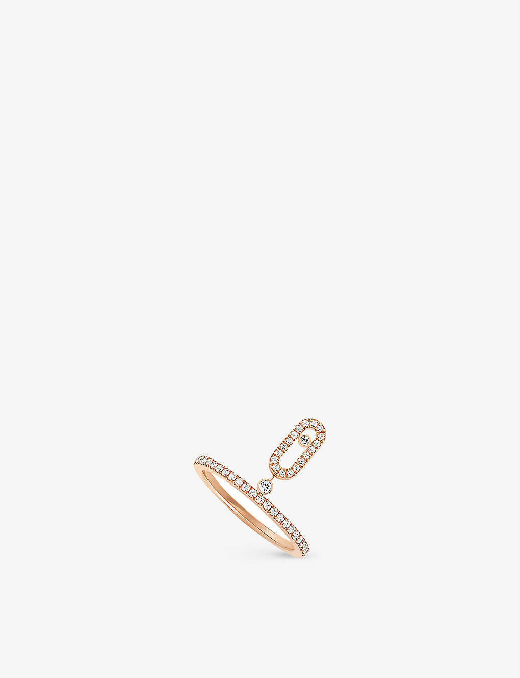 Messika Move Uno 18ct Rose-gold And Diamond Ring In Rose Gold