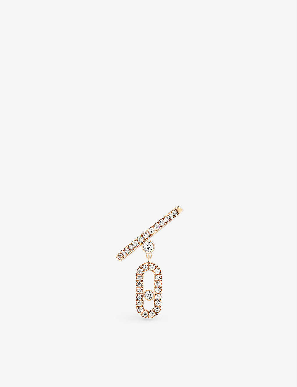 Messika Move Uno 18ct Rose-gold And Diamond Earring In Rose Gold
