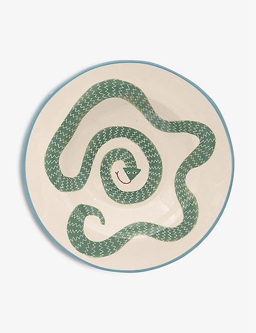 LAETITIA ROUGET: Sneaky You hand-painted ceramic plate 26cm